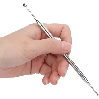 Hapivida Edelstahl Akupressurstift, Doppelkopf Massagestift | Tasche,zur Muskelentspannung und Schmerzlinderung, für Ohren und Körper