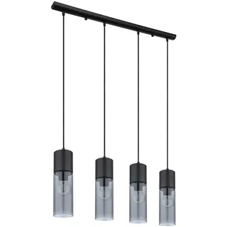 ETC Shop Hängelampe 4-flg. 156 cm zylinderförmig schwarz rauch