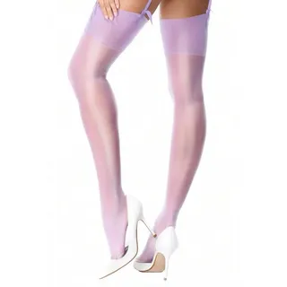 missO Strapsstrümpfe Damen S101 15 DEN (1-Paar, 1er-Pack) mit dezentem Glanz lila L/XL