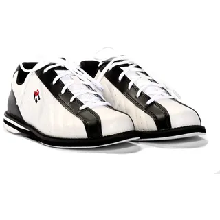 3G Herren Bowlingschuhe Kicks Unisex Bowling-Schuhe, Schwarz/Weiß, 4 US, 4