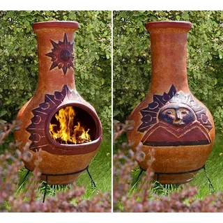 Original Mexiko Terrassenofen Aztekenofen Yucatan - Terracottaofen - Gartenofen - mexikanisch