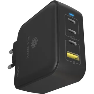 Icy Box 4Port 100W GaN mit PD 3.0 3x USB Type-C®,