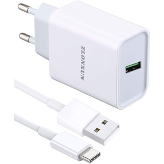 ZLONXUN Schnell ladegerät Netzteil mit USB-C Kabel für Xiaomi Redmi Note 11 Pro/11S/12 Pro/13 Pro, Poco X6 Pro/C65/M5, Mi 10T 10 9 8 Pro Lite