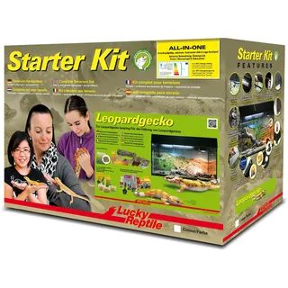 Lucky Reptile Starter Kit Leopardgecko, Farbe:Schwarz