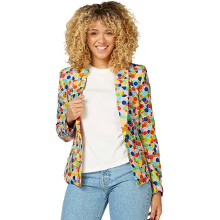 OppoSuits Damen-Blazer - Konfetteroni-Anzugsjacke - Mehrfarbig - Konfetti-Party-Kleidung - 34