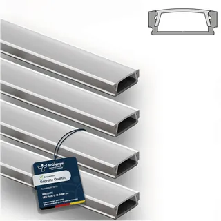 INNOVATE LED Profil 2m Silber 4er Set [17x 6 mm Aluprofil inkl. Diffusor Milchig] Kühlkörper LED Streifen 2m Indirekte Beleuchtung Wohnzimmer I Alu U Profil Lichtleiste Indirekte Beleuchtung Decke