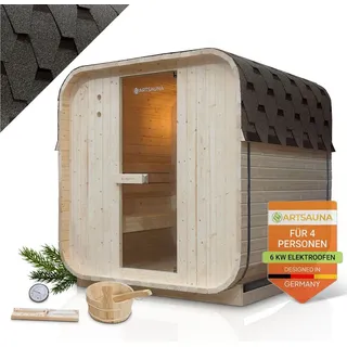 Artsauna Fasssauna Nolvik L inkl. 6 kW Ofen + Zubehör