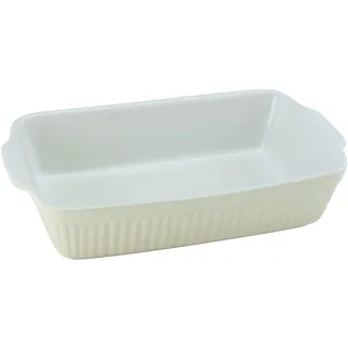 CreaTable Pastell Kitchen creme Auflaufform rechteckig, Steinzeug,