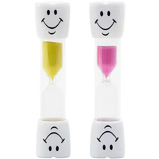 Jasminum 2 Stück Sanduhr Zähneputzen Kinder, Sanduhr 3 Minuten, Zahnputzuhr Kinder, Cartoon bunt zähneputzen Timer für das Zähneputzen mit Kindern, für Kinder zähneputzen,Spiele,Kochen,Büro