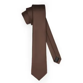 Ladeheid Krawatte Klassische Herren Krawatte matt Vielfältige Farben TMM-7 150cmx7cm (1-St) braun