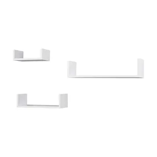 Möbel Kraft Wandregal 3er Set 42,5 x 10 x 9,8 cm Weiß