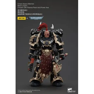Joy Toy Warhammer 40k Chaos Space Marines Black Legion Chosen with Plasma Pistol and Power Axe 20 cm