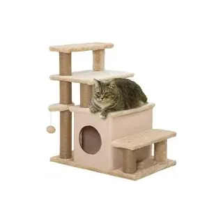 PawHut Katzentreppe m. Schlafhöhle beige Edelstahl B/H/L: ca. 40x60x66 cm - Beige
