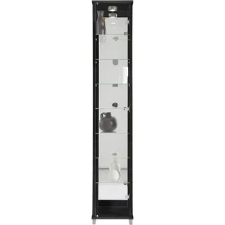 fif Möbel Vitrine FIF MÖBEL "OPTIMA", schwarz, Holzwerkstoff, Sicherheitsglas ESG, Schränke, Vitrine, Standvitrine/Glasvitrine 1x Glastür,perfekt für Sammler,Sammlervitrine