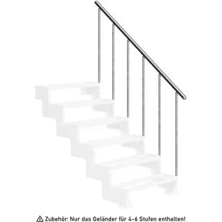 DOLLE Steiggeländerset 6 Stufen Aluminium/Stahl