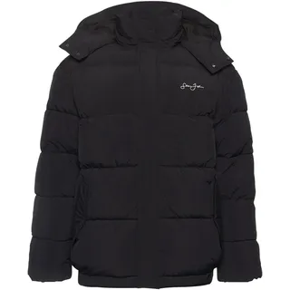 Sean John JM233-019-1 SJ Script Logo Hooded Puffer Jacket in schwarz Größe L