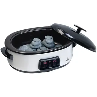 newgen medicals Hot Massage: Hot-Stone-Set mit digitaler Steuerung, 23 Steinen & Abschalt-Automatik (Stone Massage Set, mit Wärmegerät, Geschenk)