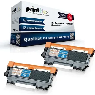 Print-Klex 2x Alternative Tonerkartuschen kompatibel mit Bother DCP7060D DCP7060N DCP7065DN DCP7070DW Fax-2840 Fax-2845 Fax-2940 Fax-2950 TN2210 TN...