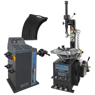 Weber PKW Reifenmontiermaschine 1021 und Radwuchtmaschine "ECO" Set