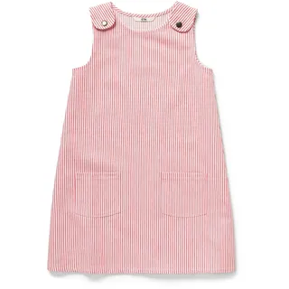 Tchibo - Kinder-Web-Latzkleid - Mädchen - Gr. 98/104 - weiß/gestreift