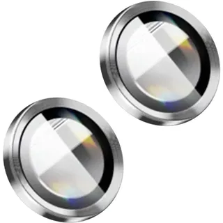 Kripyery Telefonlinse Beschützer Phone Heck Objektiv Perfekte passende geschmiedete Glasschutzabdeckung Ultra-dünn Silber Für iPhone14/14 Plus