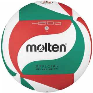 molten Volleyball DVV 2 Wettspielball V5M4500-DE Weiß/Grün/Rot Gr. 5