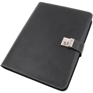Alassio Ringbuchmappe Leder DIN A4 schwarz