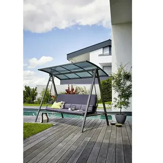 Sunfun Maja Hollywoodschaukel  (B x T x H: 235 x 135 x 182 cm, Stahl, Anthrazit, Liegefunktion)