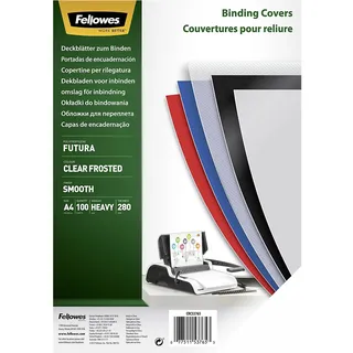 Fellowes Futura Deckblatt A4 PP, transparent/matt, 100 Stück