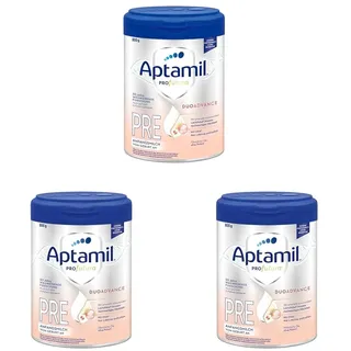 Aptamil Profutura DUOAdvance PRE – Anfangsmilch von Geburt an, Mit DHA, Nur Laktose, Ohne Palmöl, Babynahrung, Milchpulver, 1x 800 g (Packung mit 3)