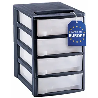MONDEX PLS6132 Bürobox 4 Schubladen Organizer DIN A4 Ablage