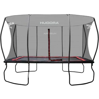Hudora 4square Trampolin 244 x 366 cm inkl. Sicherheitsnetz schwarz