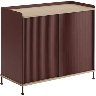 Muuto Enfold Sideboard, x cm, eiche / deep red