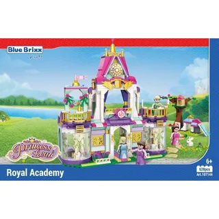 BlueBrixx Kids 107144 – Princess Leah: Königliche Akademie aus Klemmbausteinen mit 628 Bauelementen