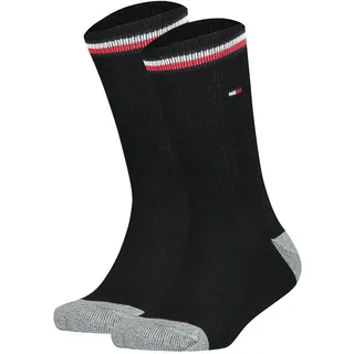Tommy Hilfiger Kinder Socken im Pack - ICONIC SPORTS, Vorteilspack, Frottee-Sohle, 27-42 Schwarz / 35-38 / Pack