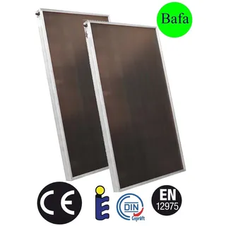 Flachkollektor Thermische Solaranlage Solarthermie mit 2 Kollektoren SX2,0 AL