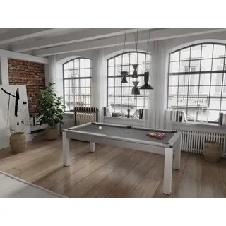 vente-unique Vente-unique-Multifunktionstisch Billard & Tischtennis - 213 x 112 x 81,5 cm - Grau - Balthazar