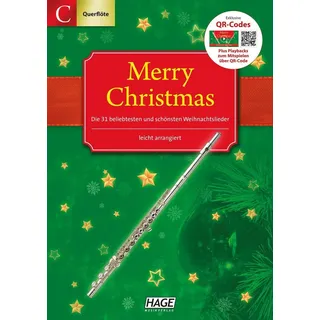 HAGE MUSIKVERLAG Merry Christmas für C-Instrumente (Querflöte, Oboe)