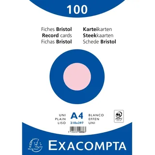 Exacompta Karteikarten blanko DIN A4 100