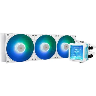 Thermalright FWPRO 360 ARGB Weißer CPU AIO Kühler,IPS LCD Bildschirm mit 320 * 320 Auflösung,für AM5&Intel 1700/1851,Leistungsstarke 360 Specs Wassergekühlt mit 2.73in Abnehmbaren Display