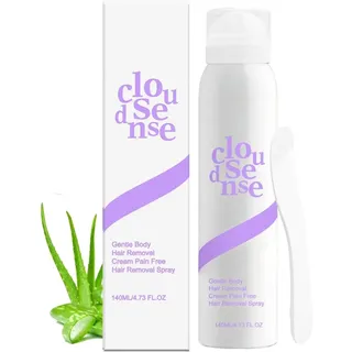 Cloud Sense Hair Removal Spray, Cloudsense Enthaarungsschaum, Enthaarungscreme Intimbereich, Keine Hautirritationen, Effektive Haarentfernung ohne Rasur für Frauen und Männer, 140ml (1PC)
