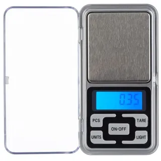 Relaxdays Digitale Feinwaage Mini Schwarz,Silber,Transparent