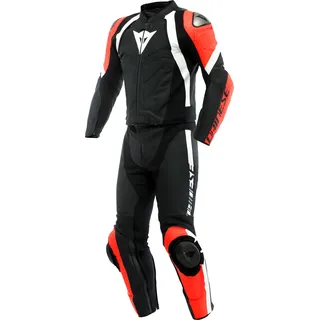 Dainese Avro 4 2-tlg. matt-schwarz/neon-rot/weiß 52