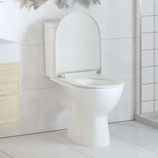 vidaXL Toilettensitz mit Absenkautomatik und Quick-Release Weiß