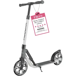 Hudora BigWheel® 205 Advanced - Komfortabler Aluminium-Roller für bis zu 100kg - Höhenverstellbarer & zusammenklappbarer Tretroller - Kick-Scooter für Kinder/Jugendliche & Erwachsene