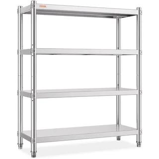Vevor Regal aus Edelstahl, für Küche, Garage, Lager, Balkon, 48 x 18,9 x 59 Zoll / 122 x 48 x 150 cm