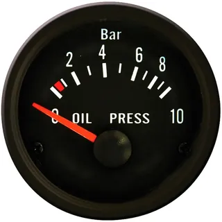 AUTO-STYLE Schwarz Performance Instrument Öldruckanzeige 0-10 bar 52mm