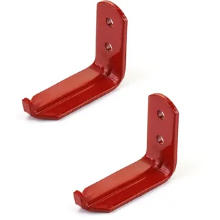 QWORK® Feuerlöscher Halter, Wandhalterung Rot für Feuerlöscher Schaum Wasser Pulver Fettbrand CO2, Fire Extinguisher Wall Hook, Unterstützung 9kg, 2 Stück
