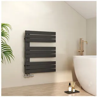 EMKE Handtuchheizkörper 762 x 600 mm 479 W schwarz Mittelventil