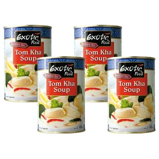 Exotic Food Tom Kha Suppe, servierfertig (1 x 400 ml Dose) | 400 ml (4er Pack)